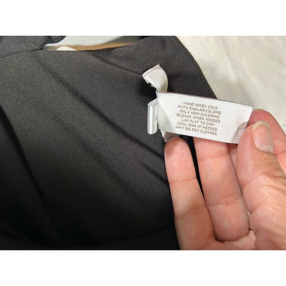 Chico's Chevron Metallic Dress Womens Size XL Black Gold Sheath Knee Length NWT - Picture 6 of 11